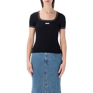 Marine Serre Light Ribbed Squareneck T-Shirt - NWT